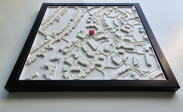3D-Stadt Modell von individueller Adresse im Rahmen